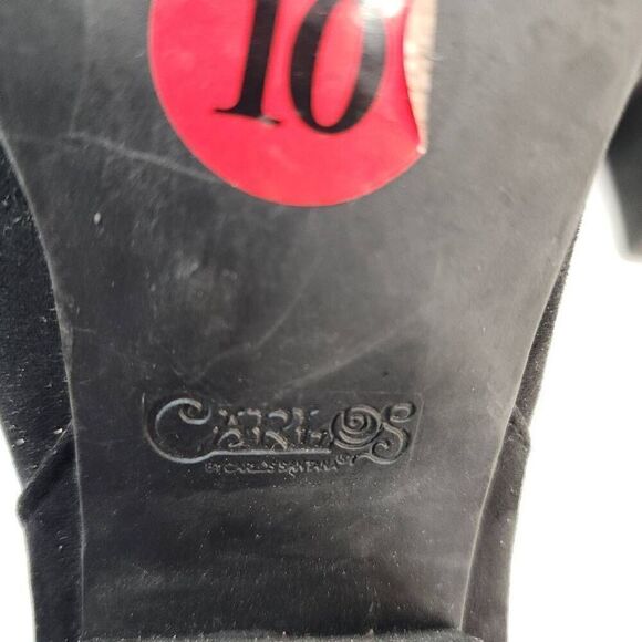 Carlos by Carlos Santana Size 10 Whitley Lt. Doe Womens Ankle Booties Black - Picture 9 of 12